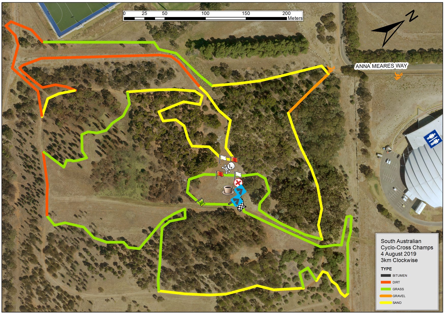2019 South Australian State Cyclo-Cross Championships - Course Map